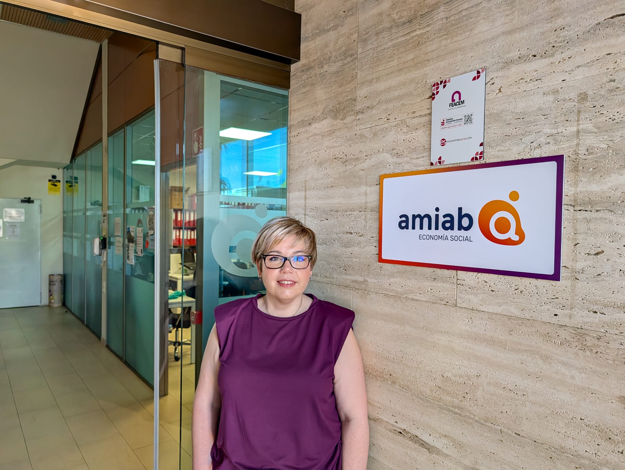 Rosana López, trabajadora en el área social de amiab en Albacete